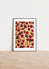 A pattern of Rasberries