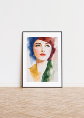A woman in aquarell