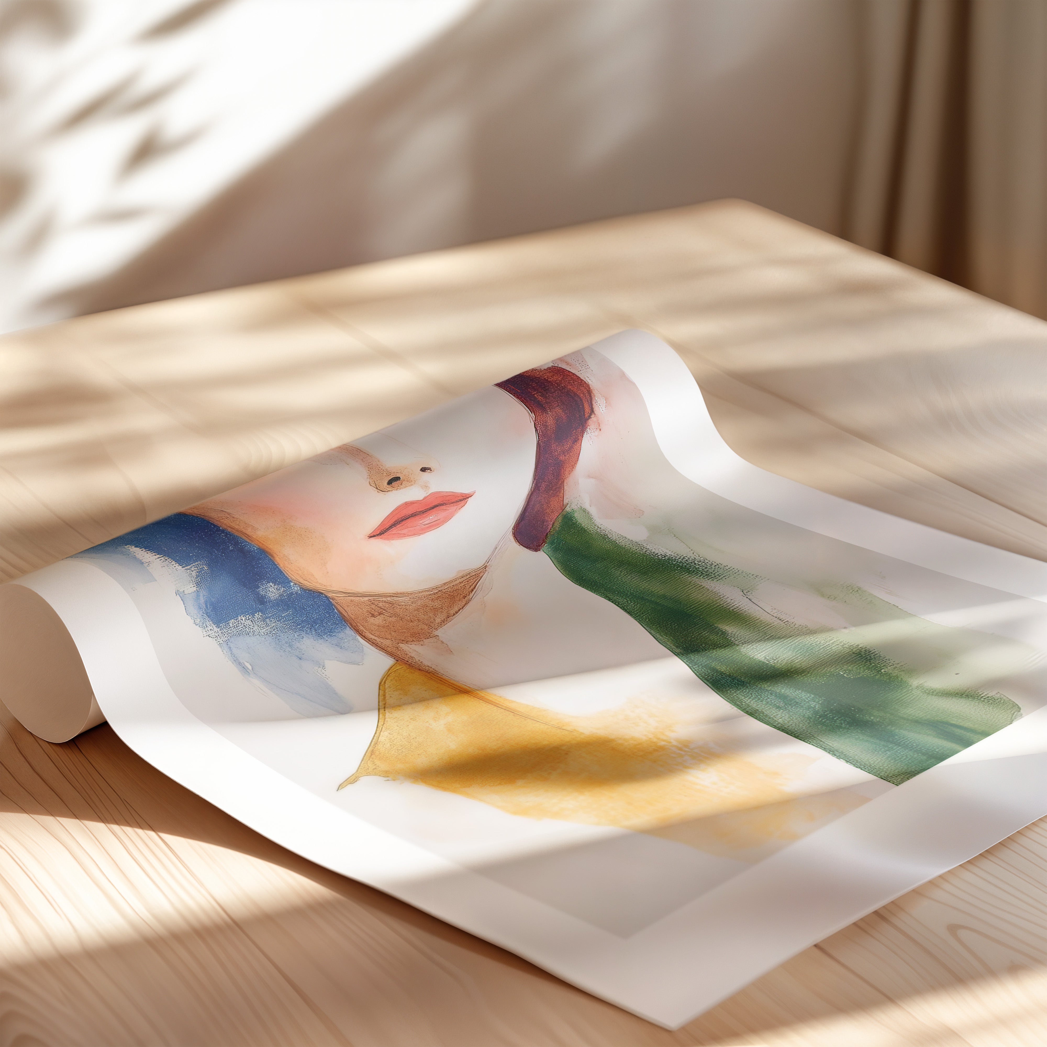 A woman in aquarell