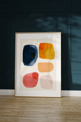 Aquarelle Shapes on Off-White Background 3