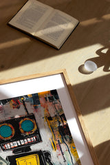 Basquiat inspired robot with money
