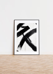 Black brushes on white