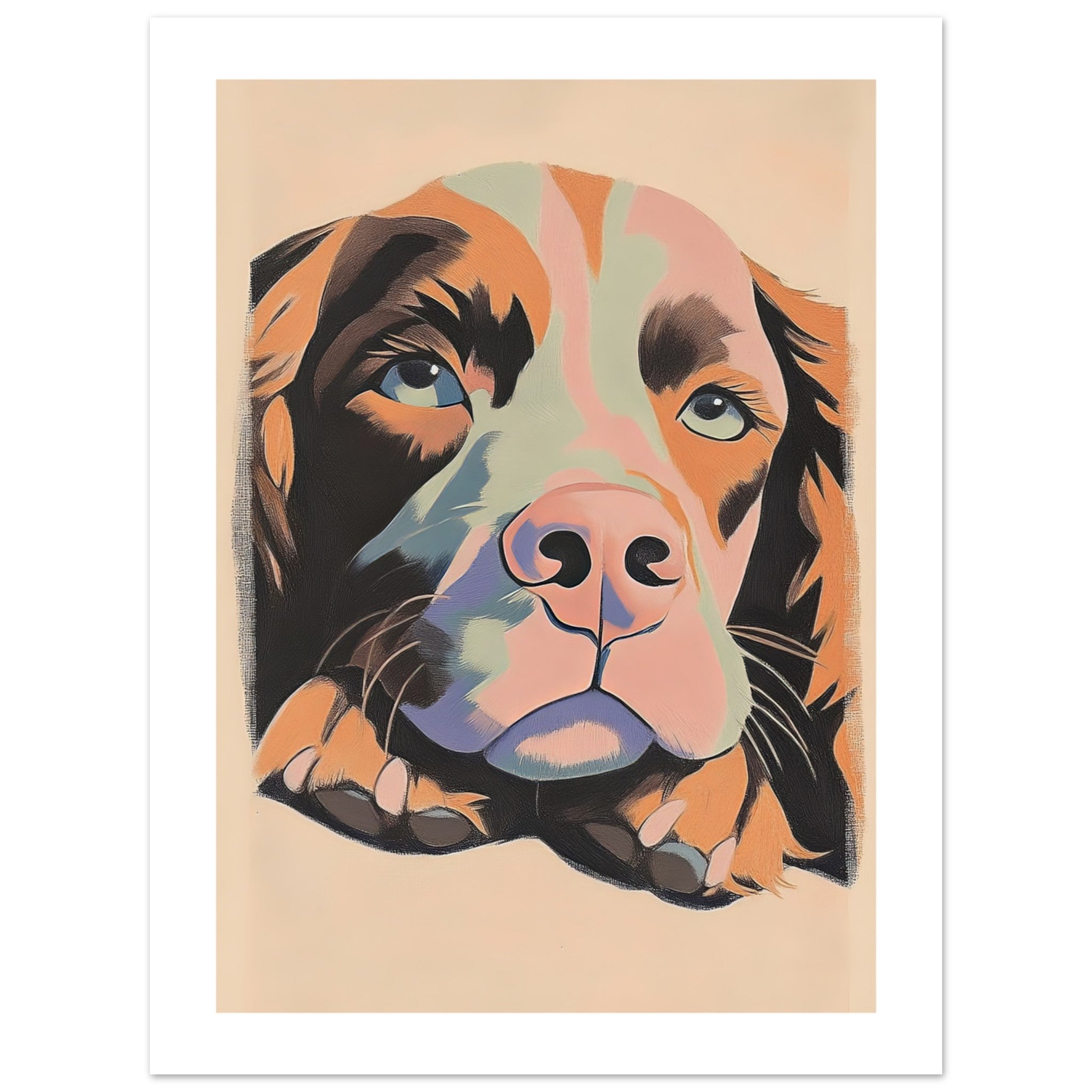 American Water Dog Relaxing Pastel Colored 3