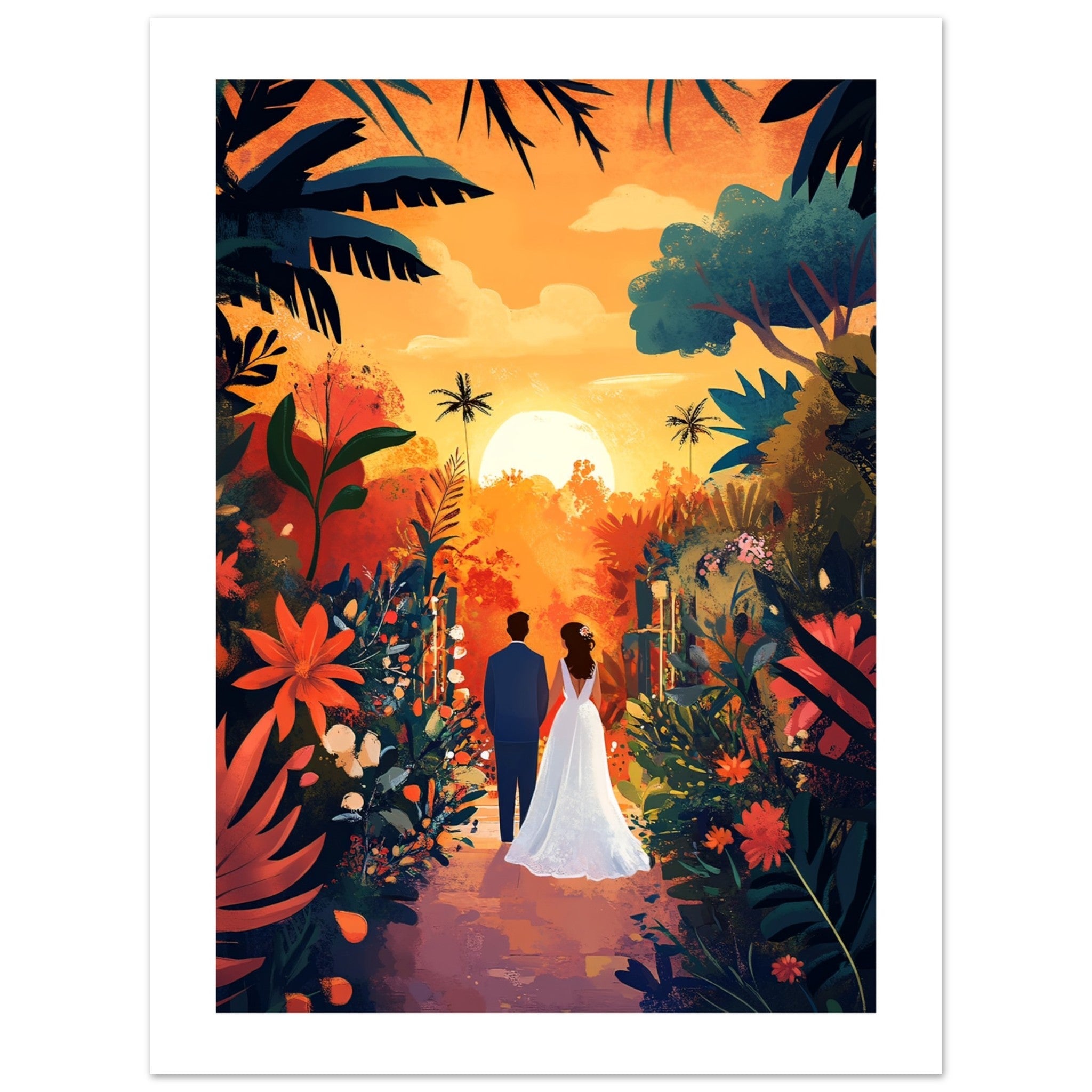 A wedding couple infront of a garden 4