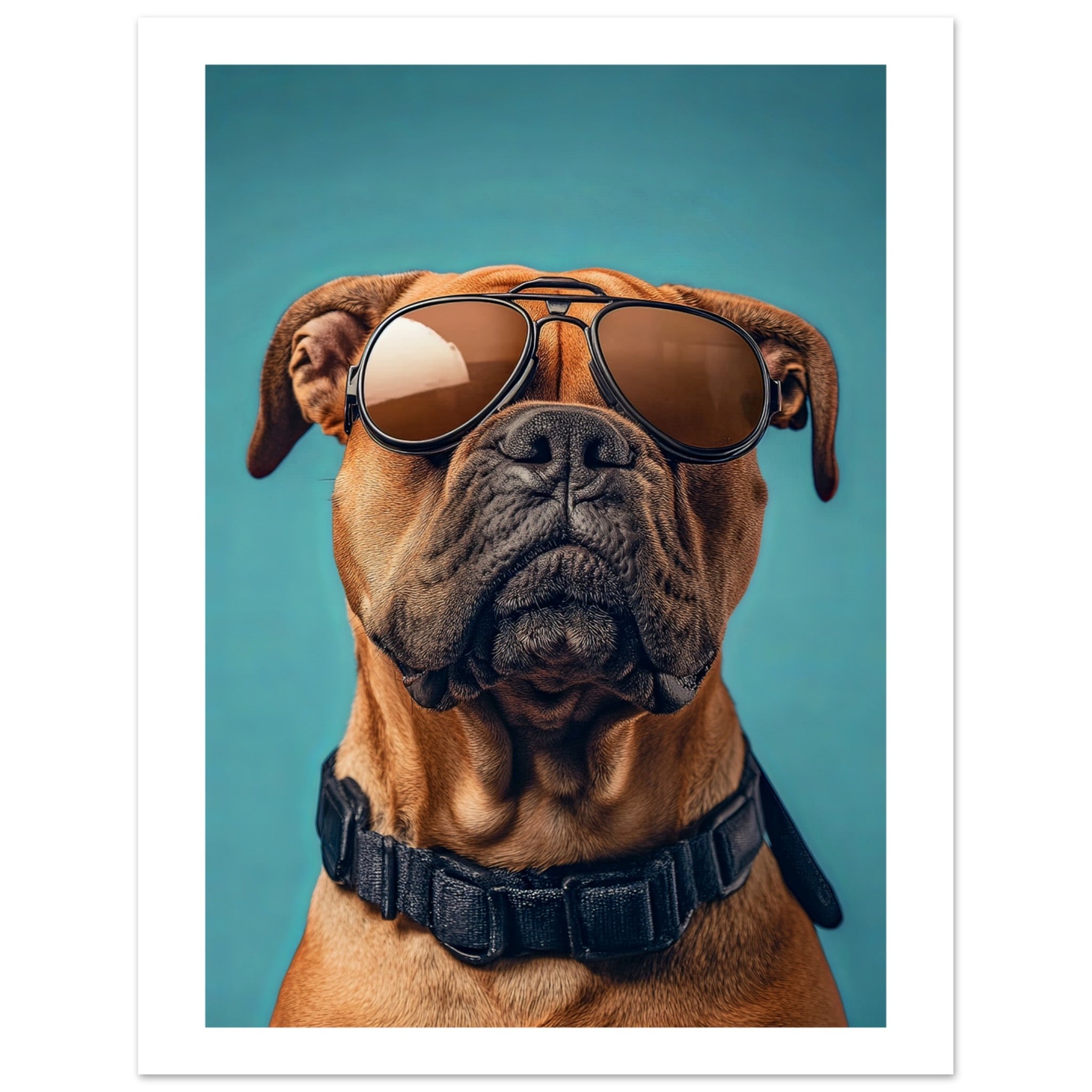 Boerboel Dog Wearing Pilot Sunglasses