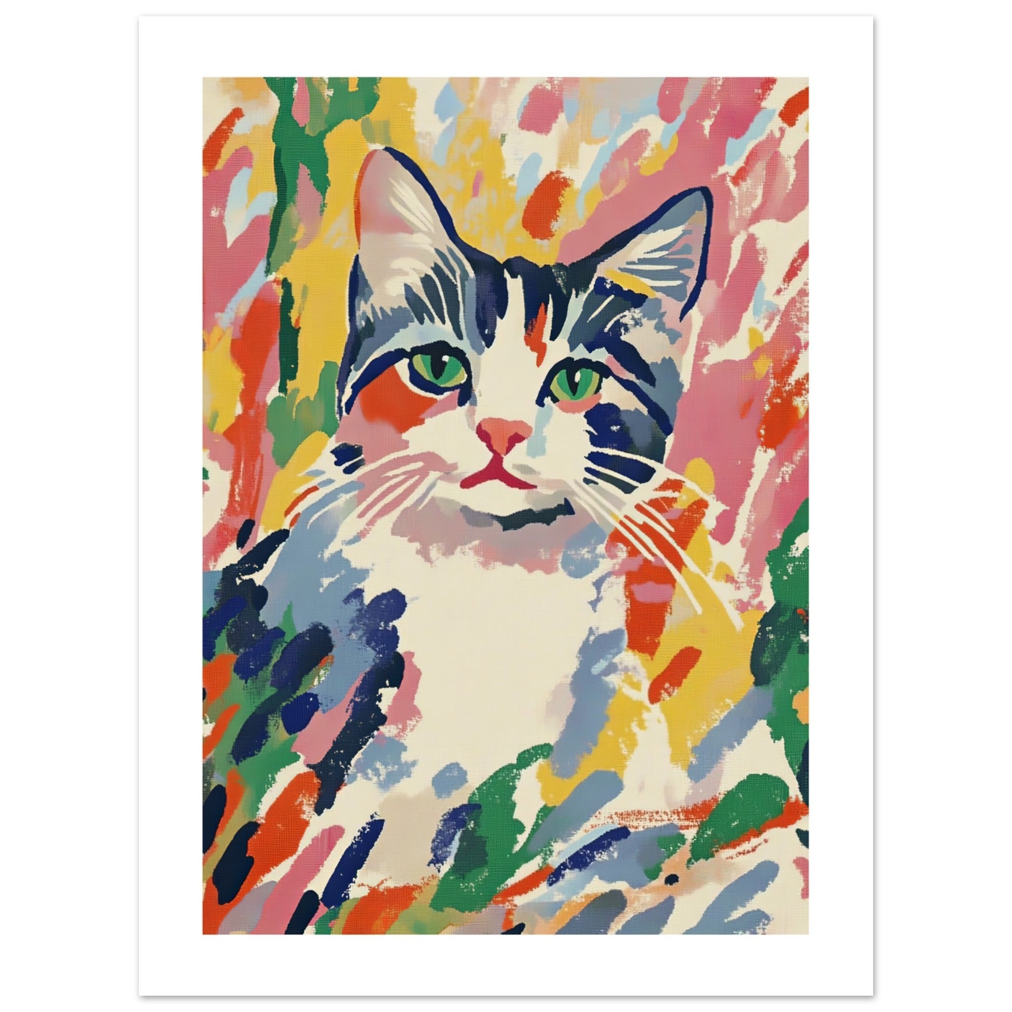 American Bobtail Cat Inspired by Matisse 2