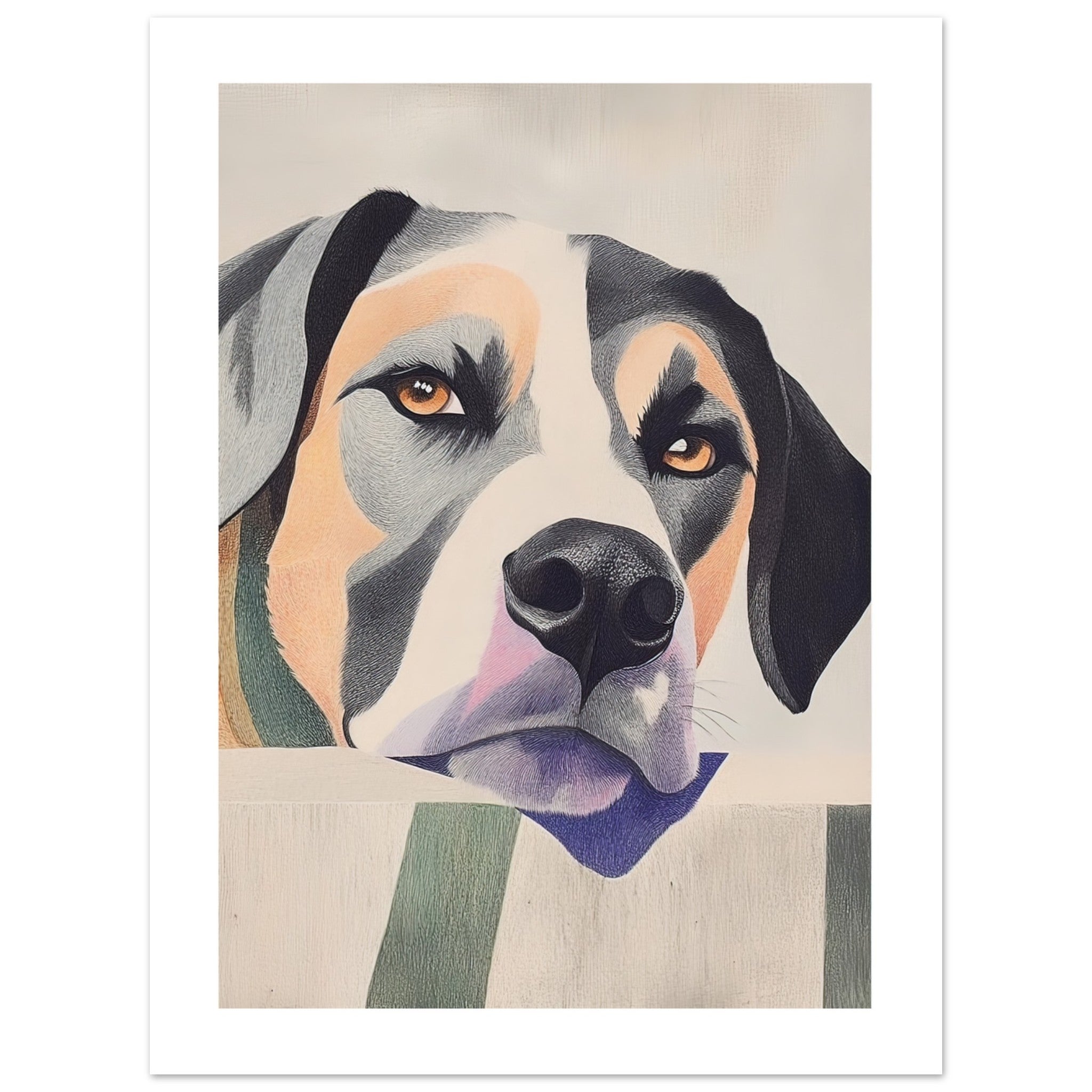 Anatolian Shepherd Dog Relaxing Pastel Colored