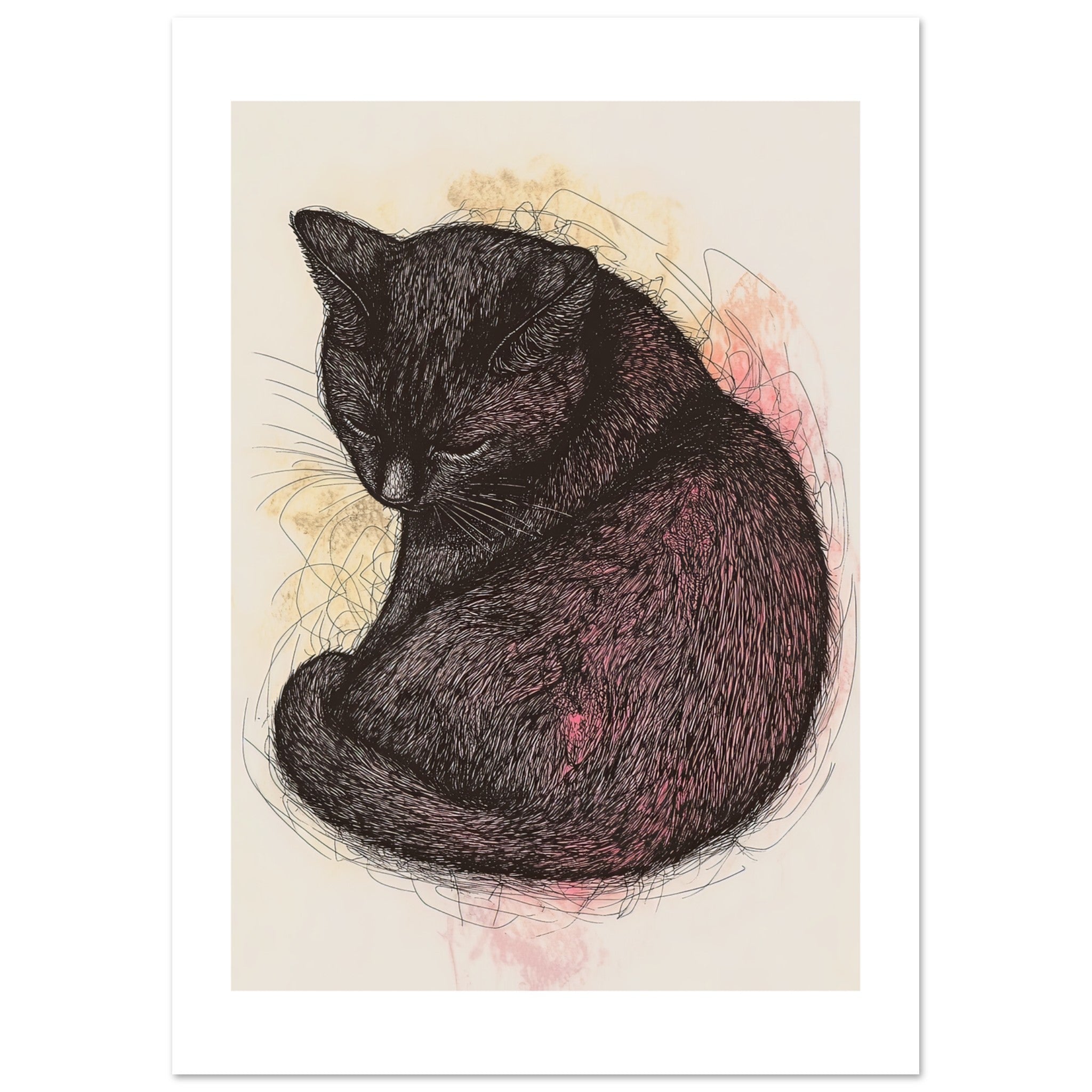 Bombay Cat Painted With Tone Pen 2
