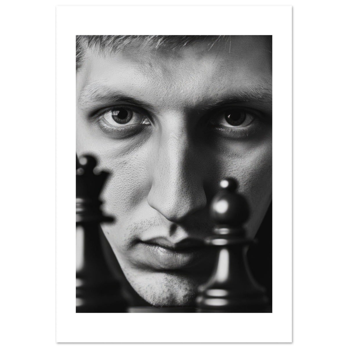 Bobby Fischer Poster Art Print // Wall-Art Of Famous Bobby Fischer