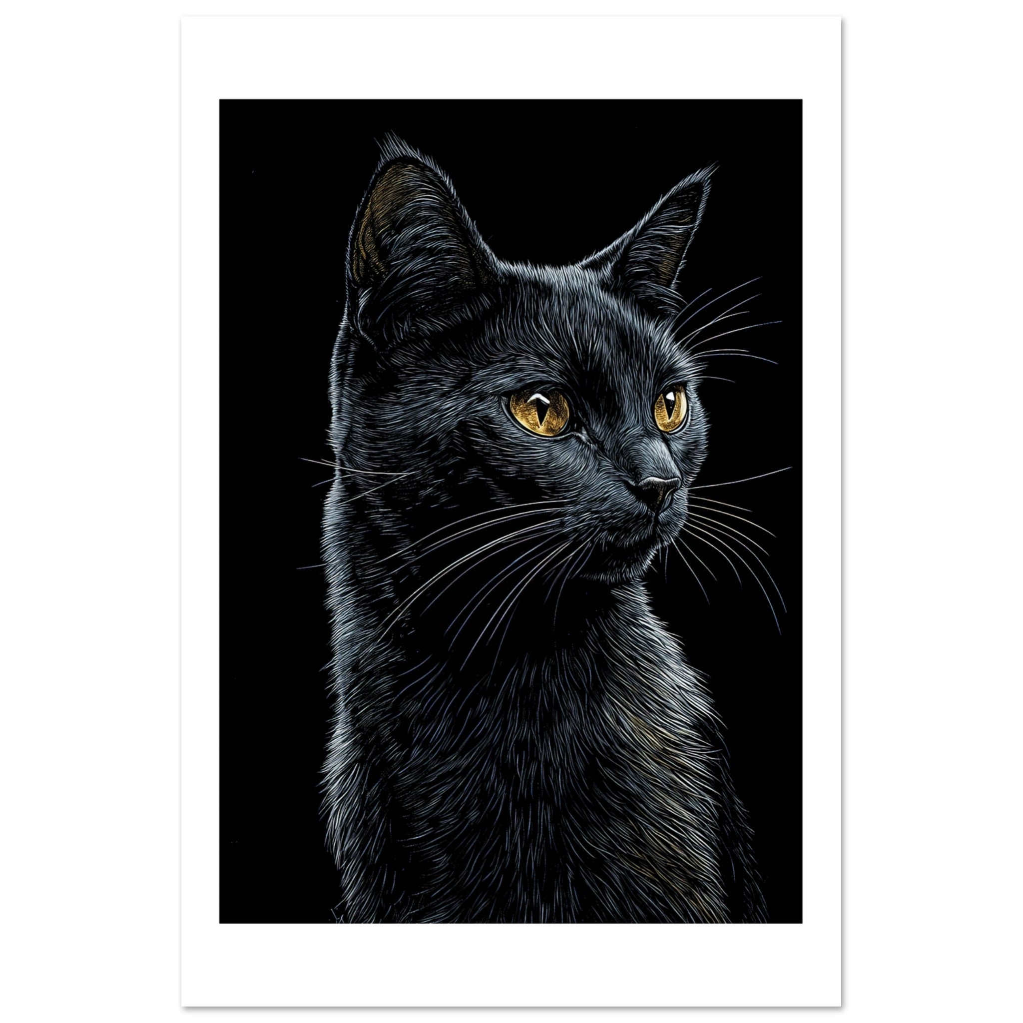 Bombay Cat Painted With Tone Pen 1