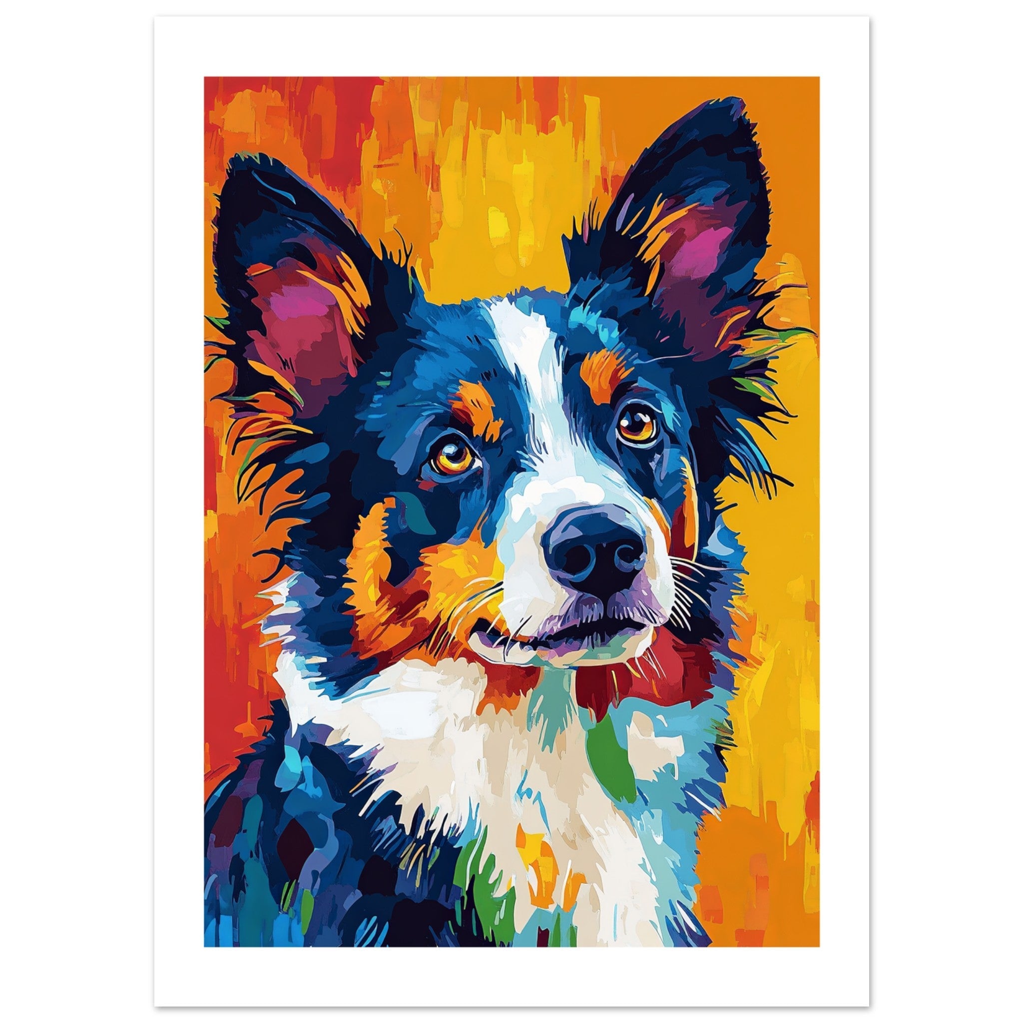 Border Collie Poster / Border Collie Art Work / Border Collie Print