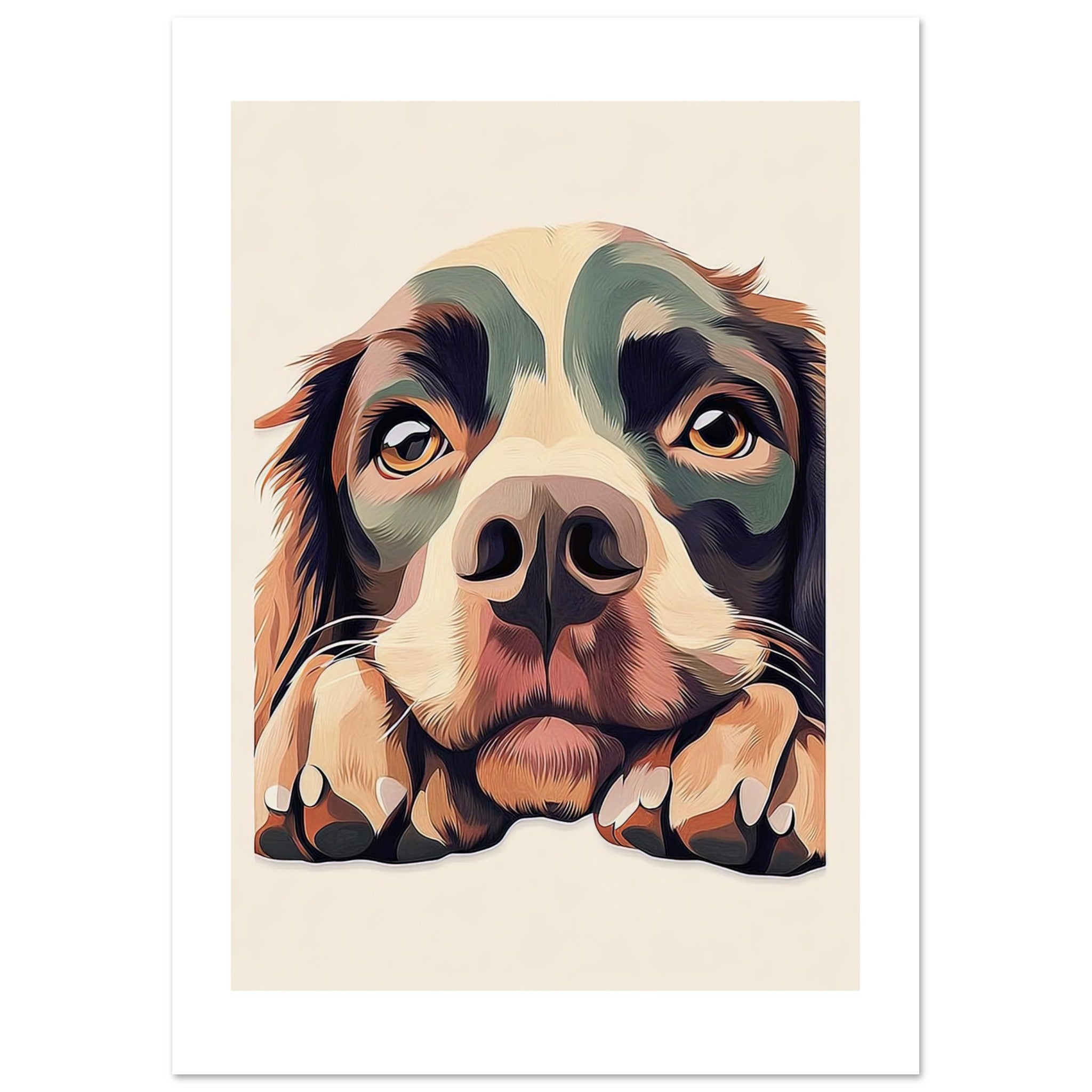 Boykin Spaniel Dog Relaxing Pastel Colored