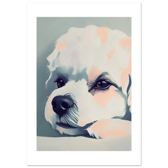Bichon Frise Dog Relaxing Pastel Colored