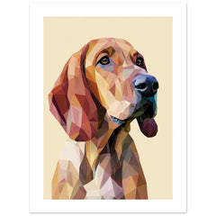 Bloodhound Dog Illustrated with Colorful Triangles 2