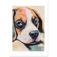 Beagle Dog Relaxing Pastel Colored