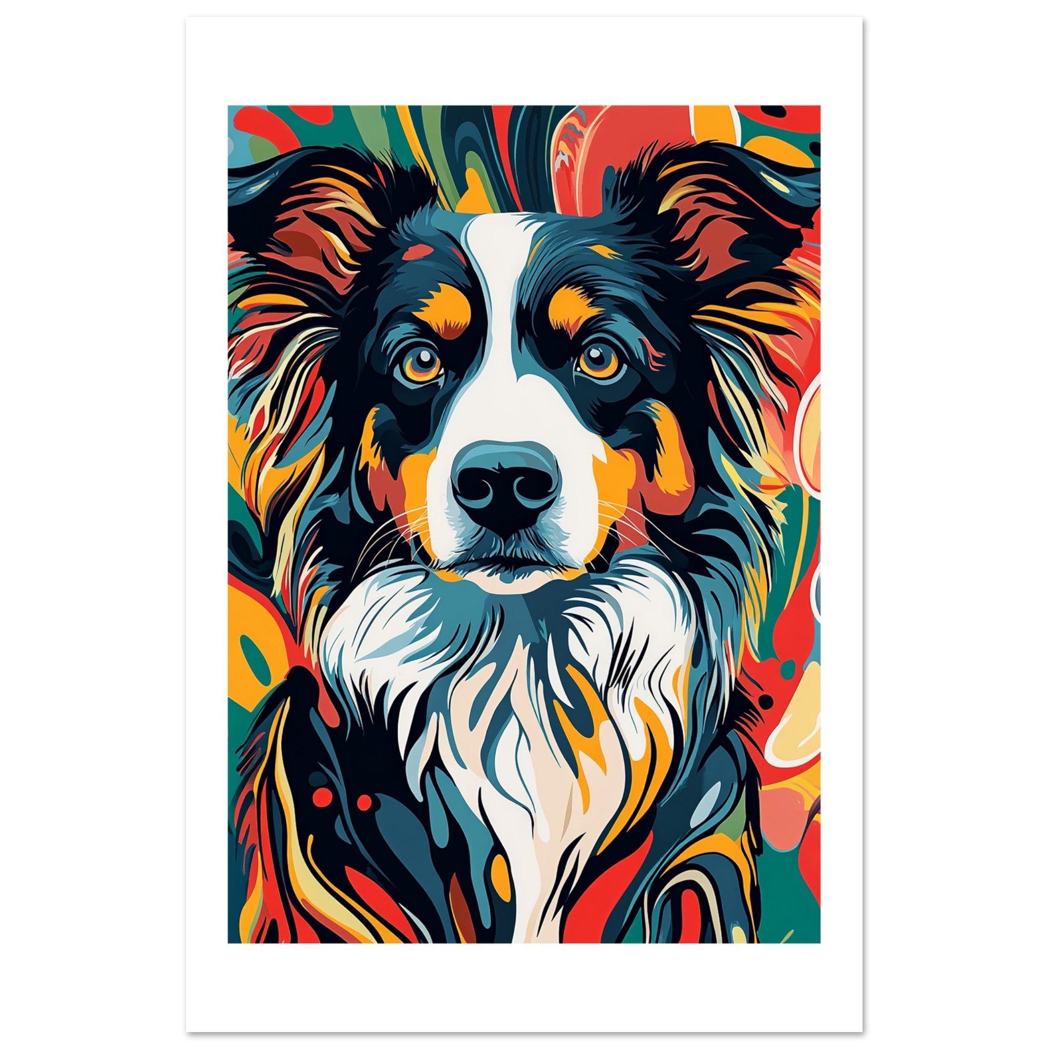 Border Collie Poster / Border Collie Art Work / Border Collie Print