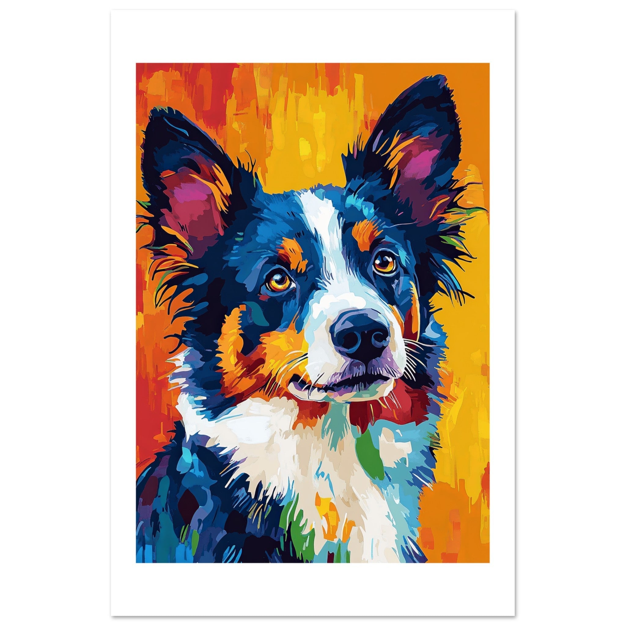Border Collie Poster / Border Collie Art Work / Border Collie Print