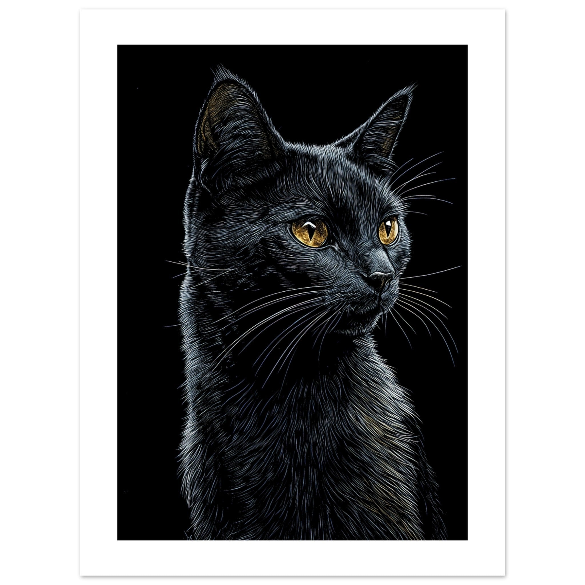 Bombay Cat Painted With Tone Pen 1