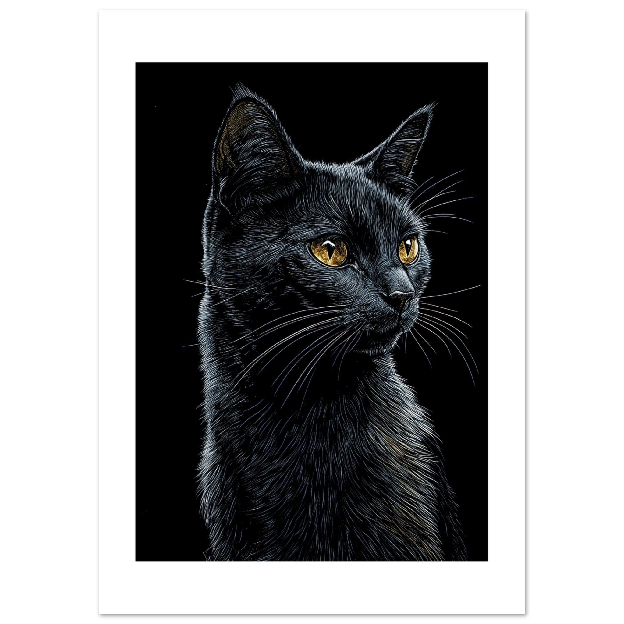 Bombay Cat Painted With Tone Pen 1