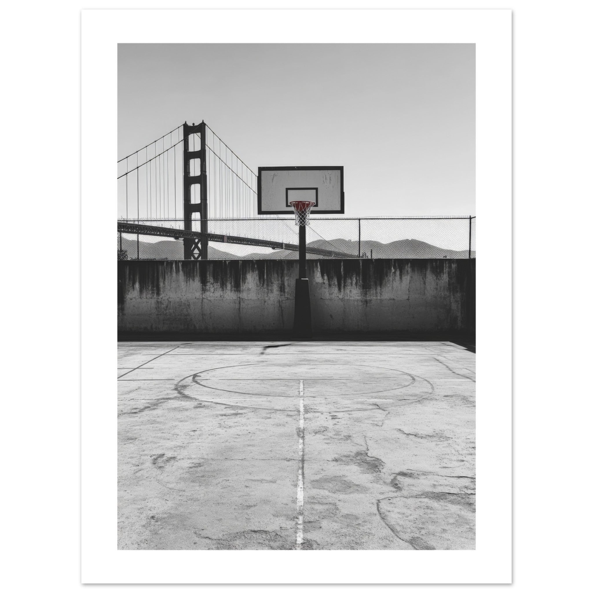 Basketball Court in Golden Gate Bridge San Francisco