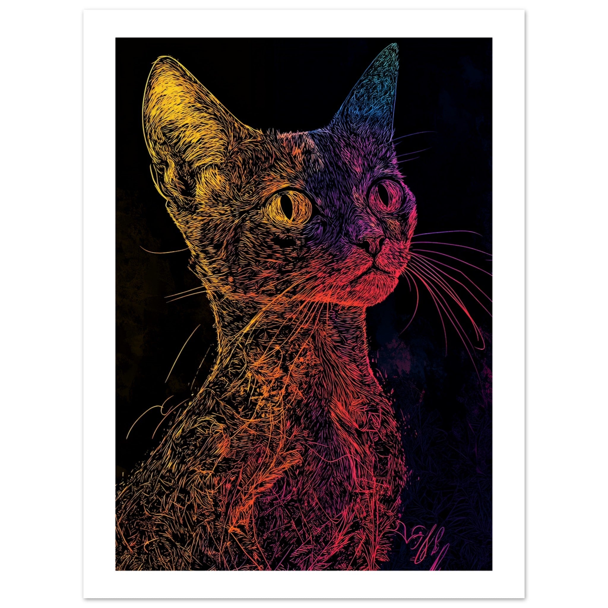 Bombay Cat Painted With Tone Pen 5
