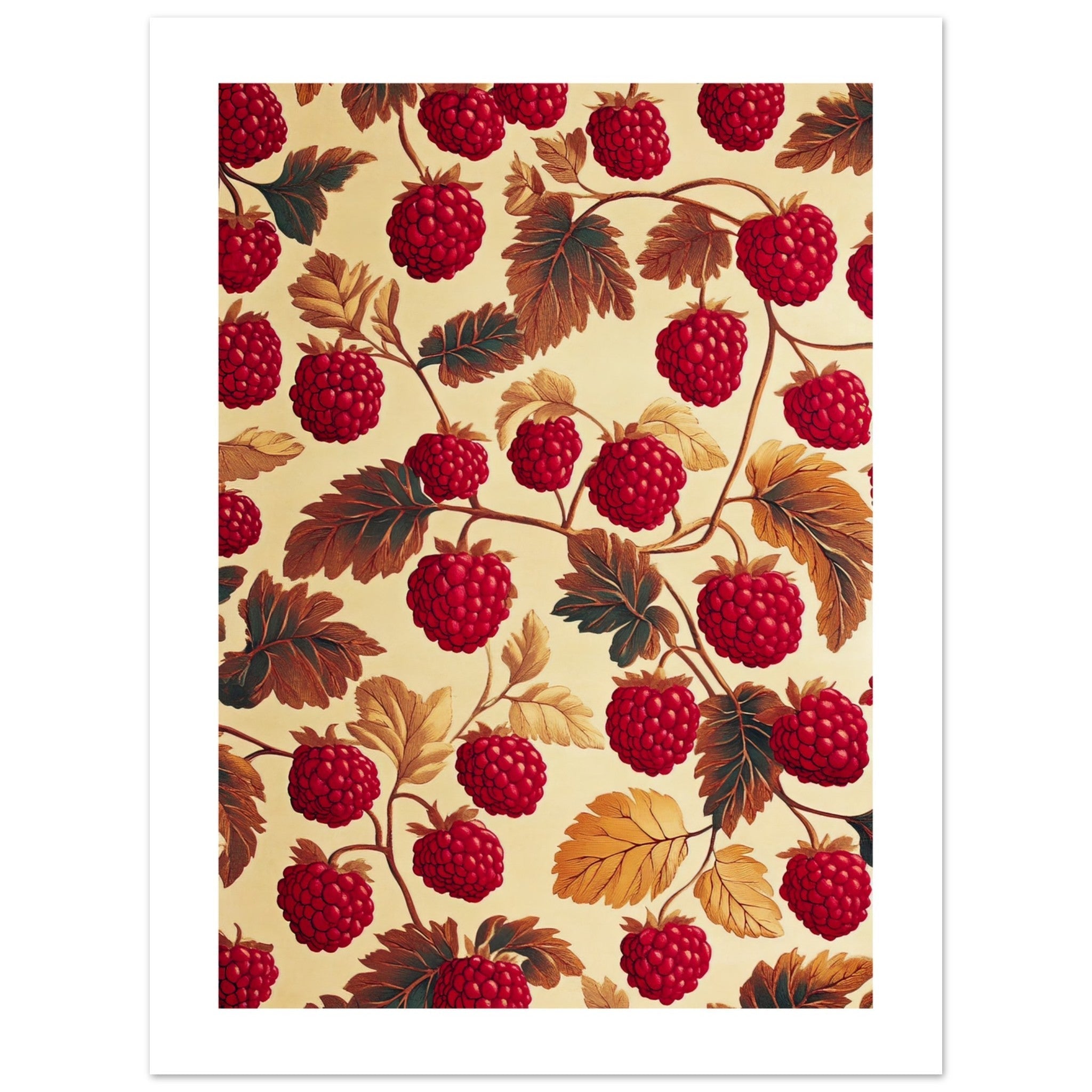 A pattern of Rasberries