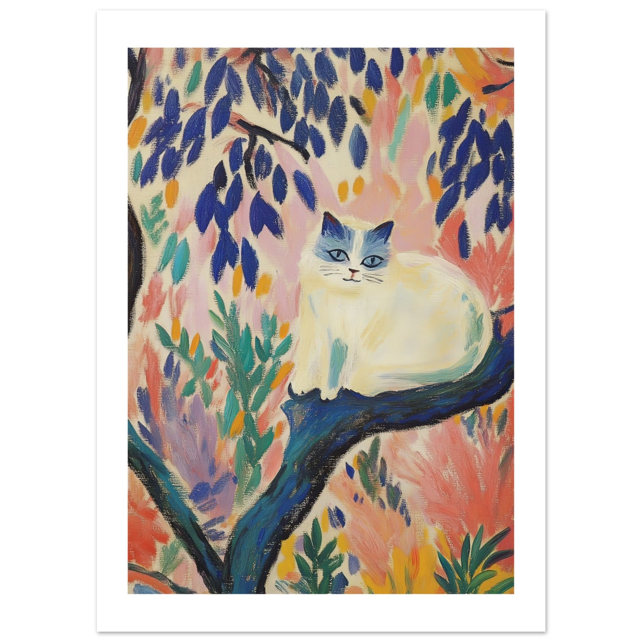 Birman Cat Inspired by Matisse