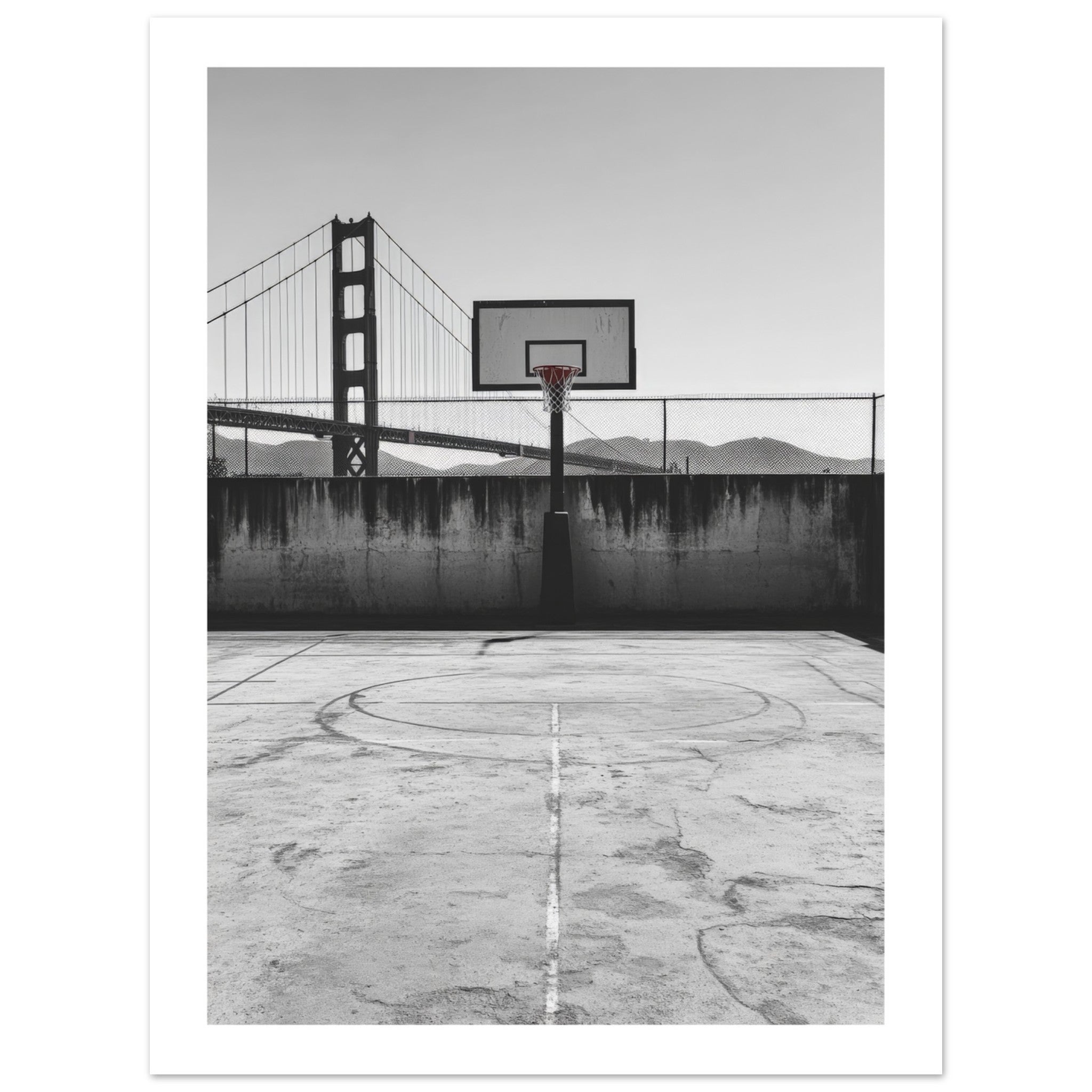 Basketball Court in Golden Gate Bridge San Francisco