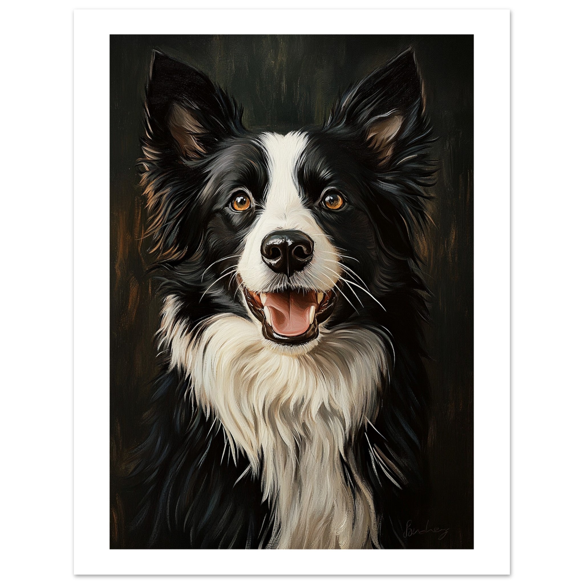 Border Collie Poster / Border Collie Art Work / Border Collie Print