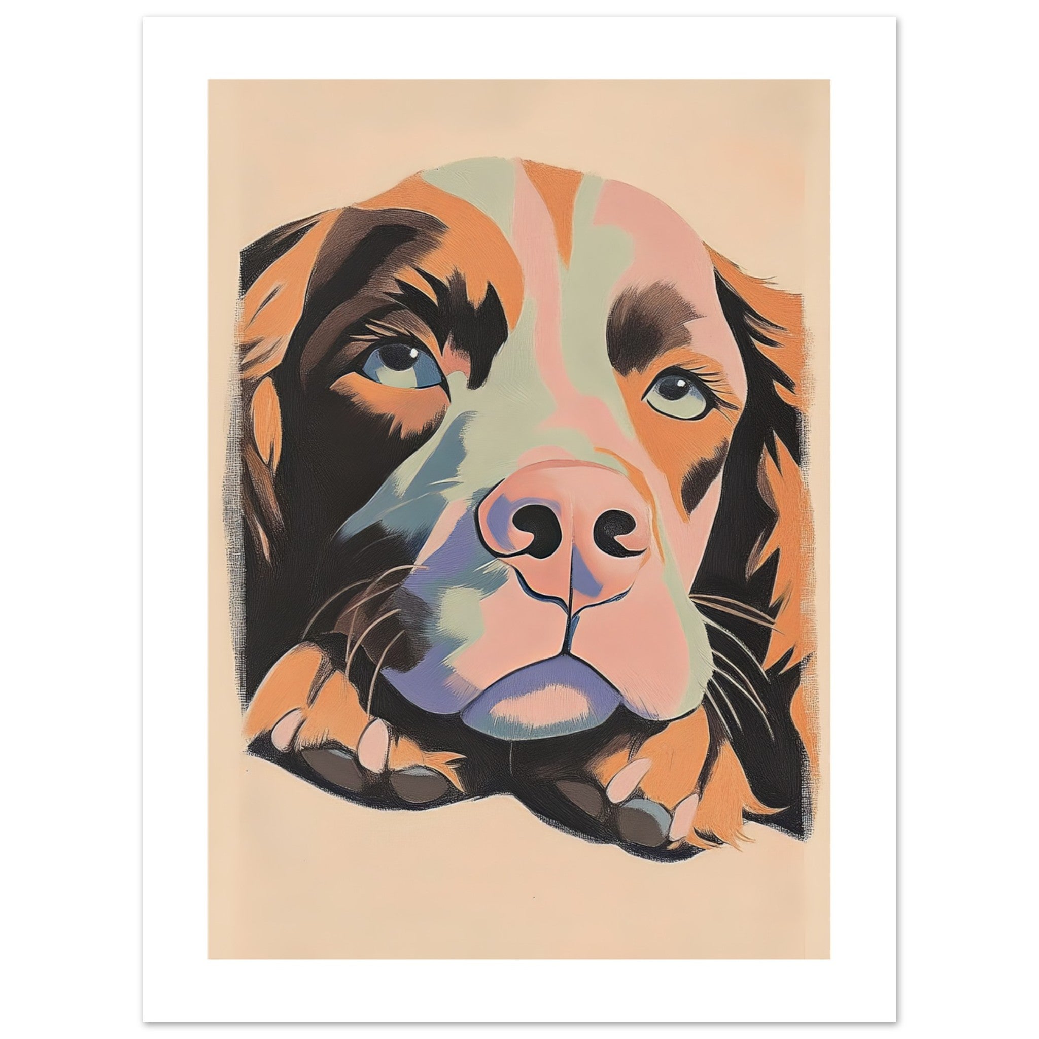 American Water Dog Relaxing Pastel Colored 3