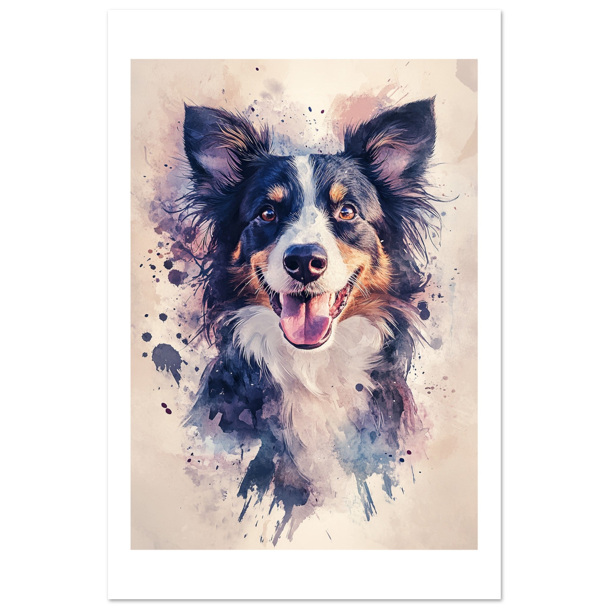 Border Collie Poster / Border Collie Art Work / Border Collie Print