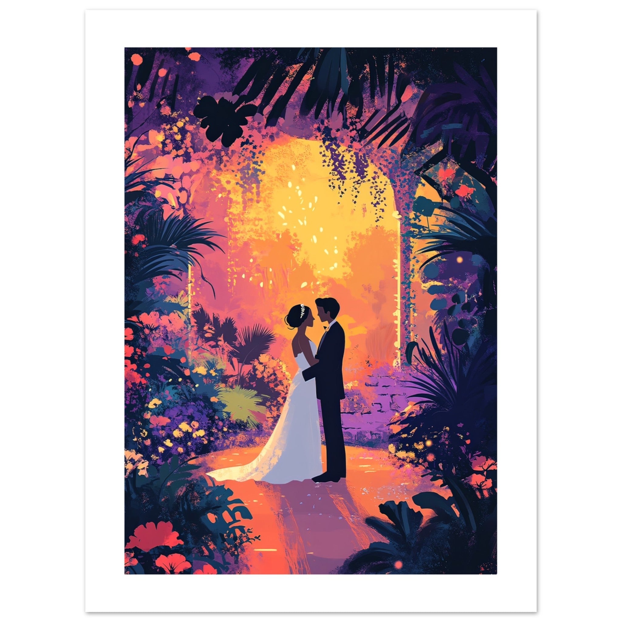 A wedding couple infront of a garden 2