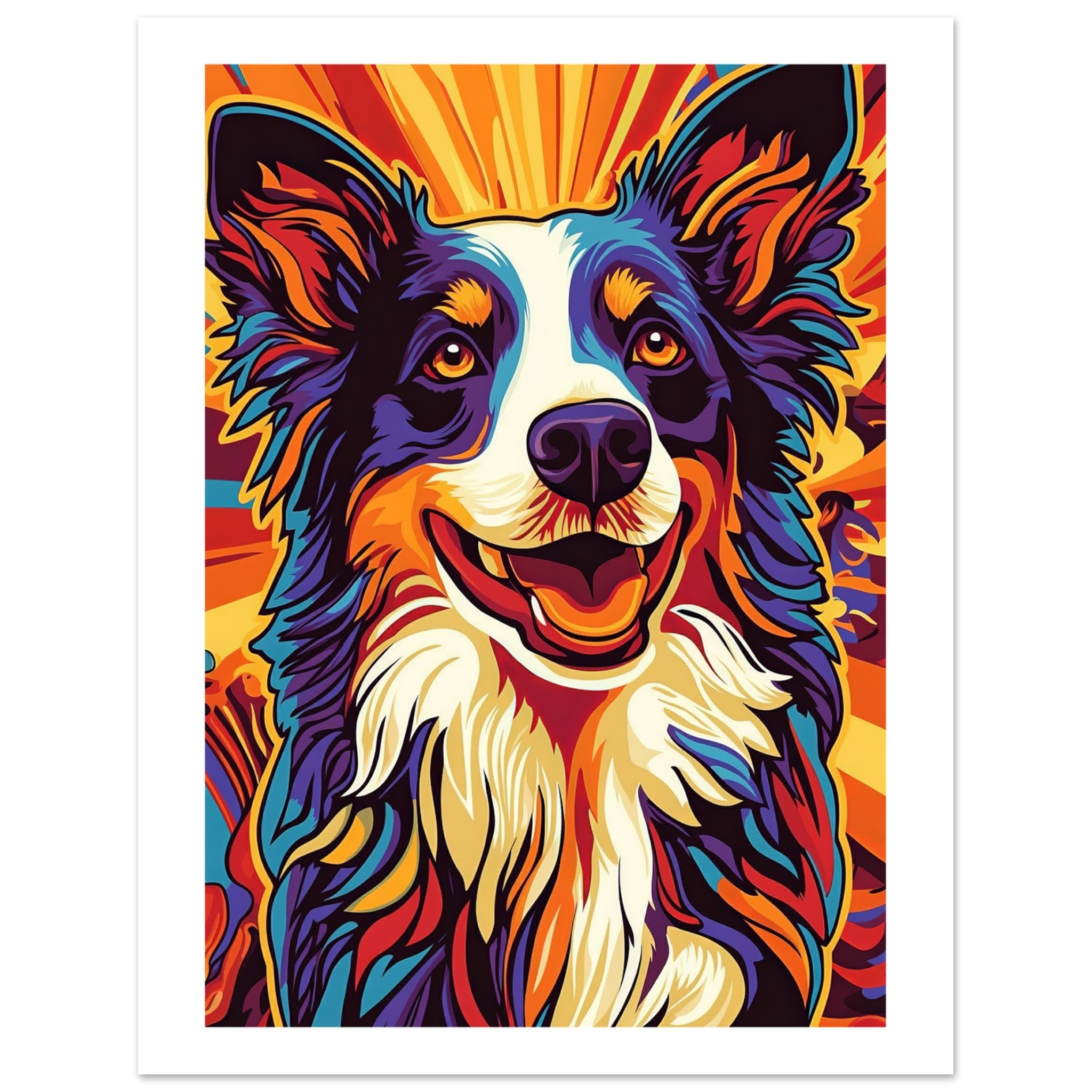 Border Collie Poster / Border Collie Art Work / Border Collie Print