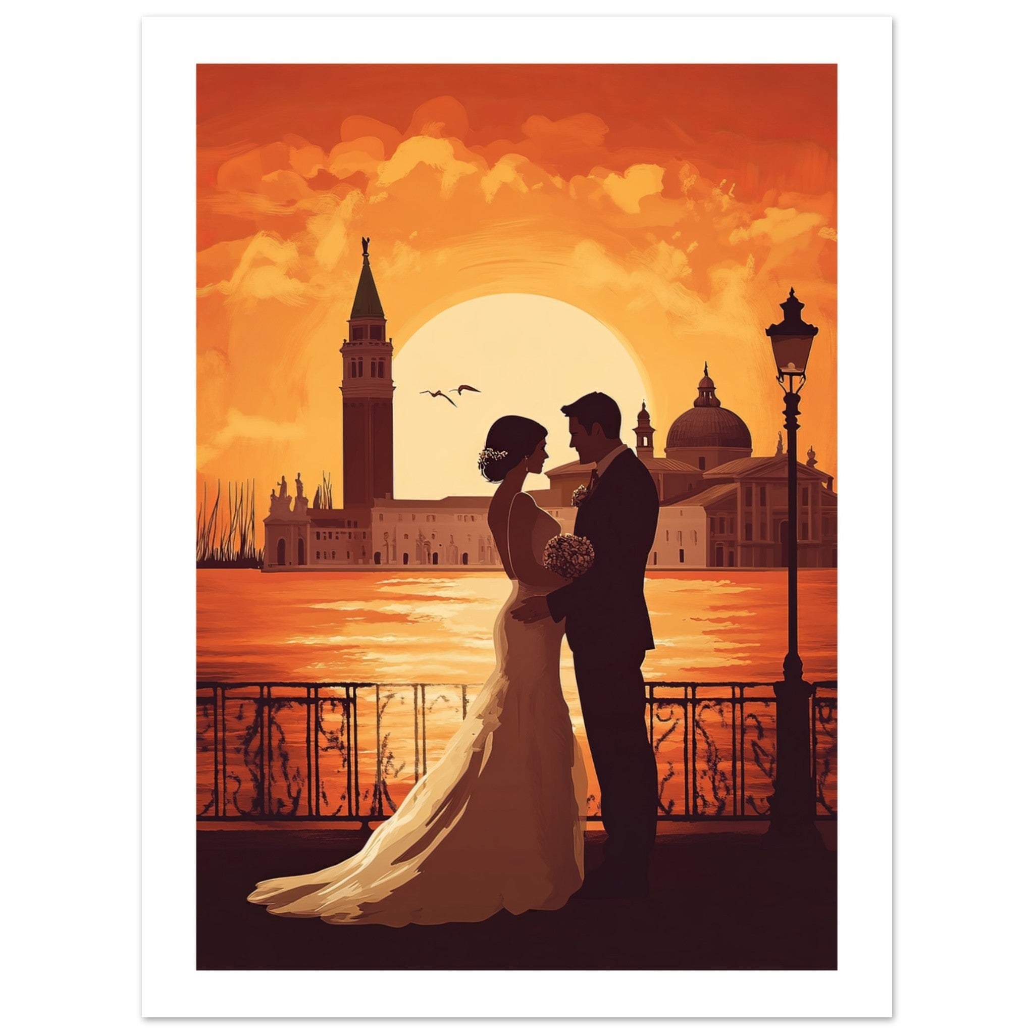 A wedding couple infront of Venice1
