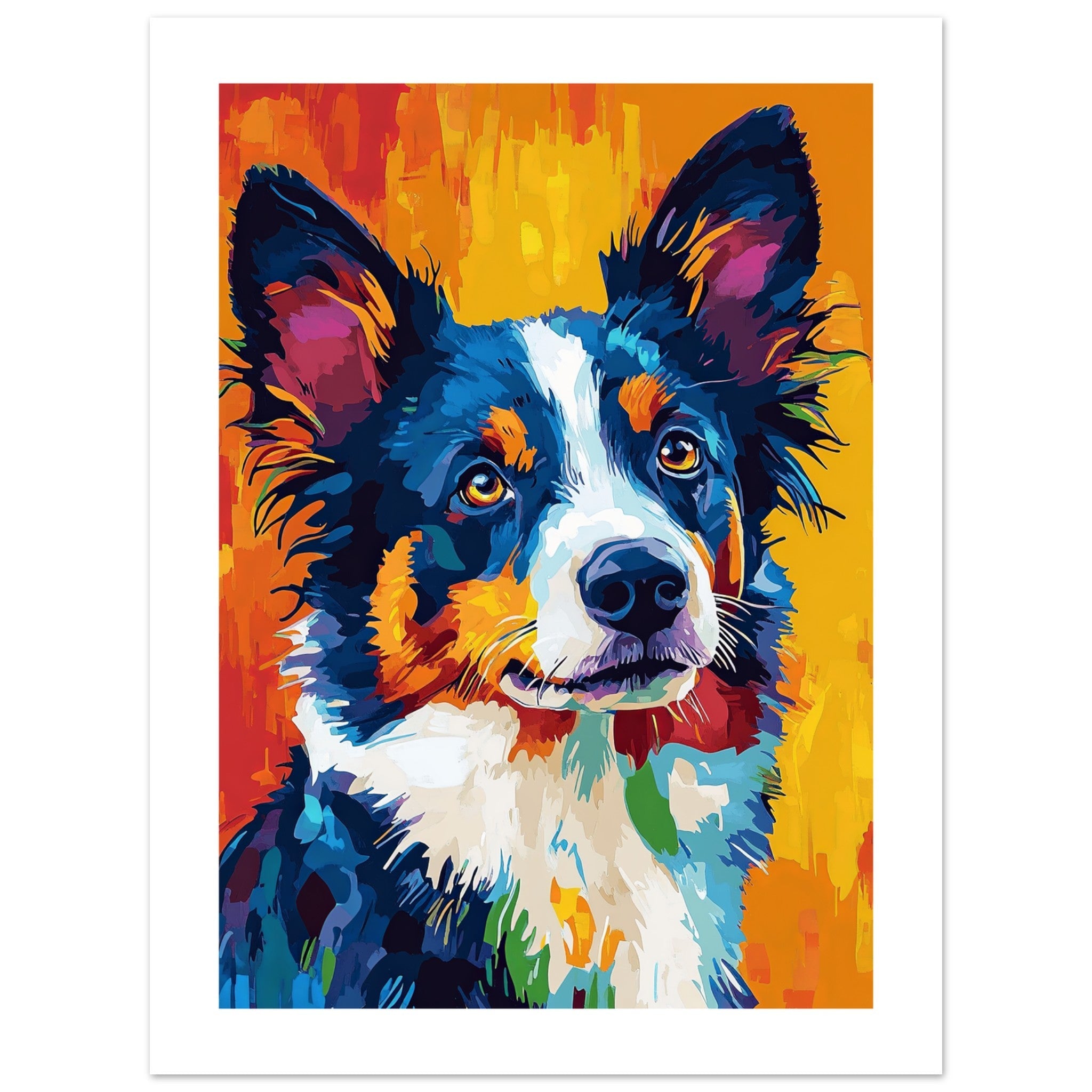 Border Collie Poster / Border Collie Art Work / Border Collie Print