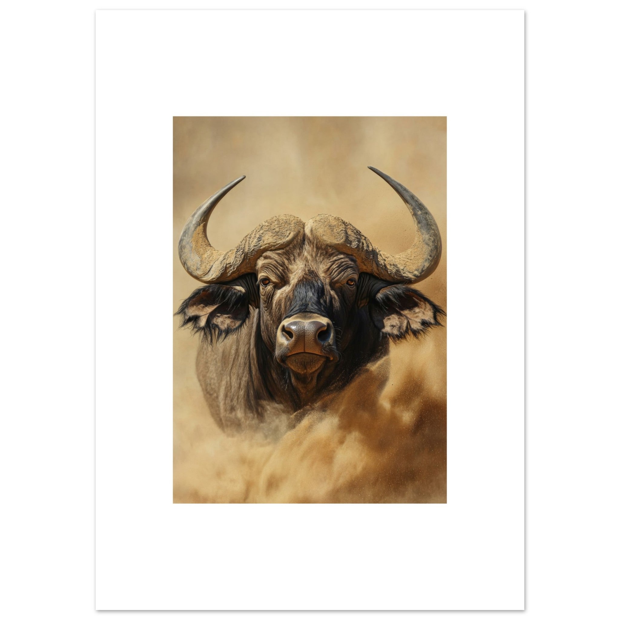 Buffalo portrait in a sandstorm 7