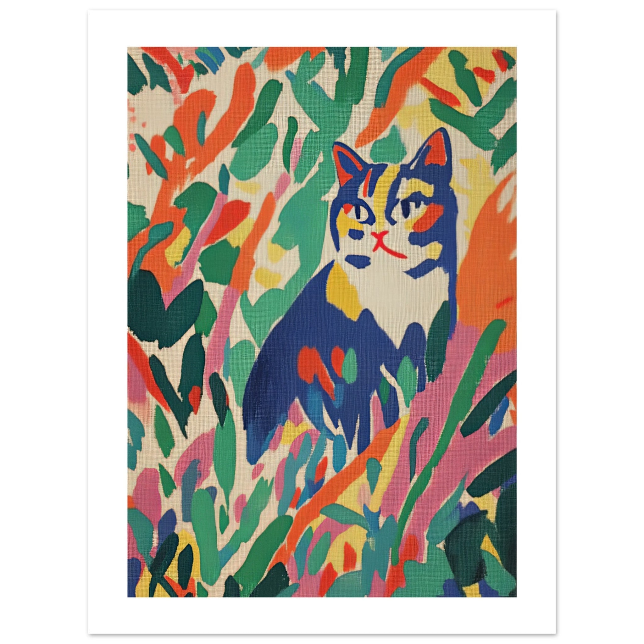 British Shorthair Cat Inspired by Matisse