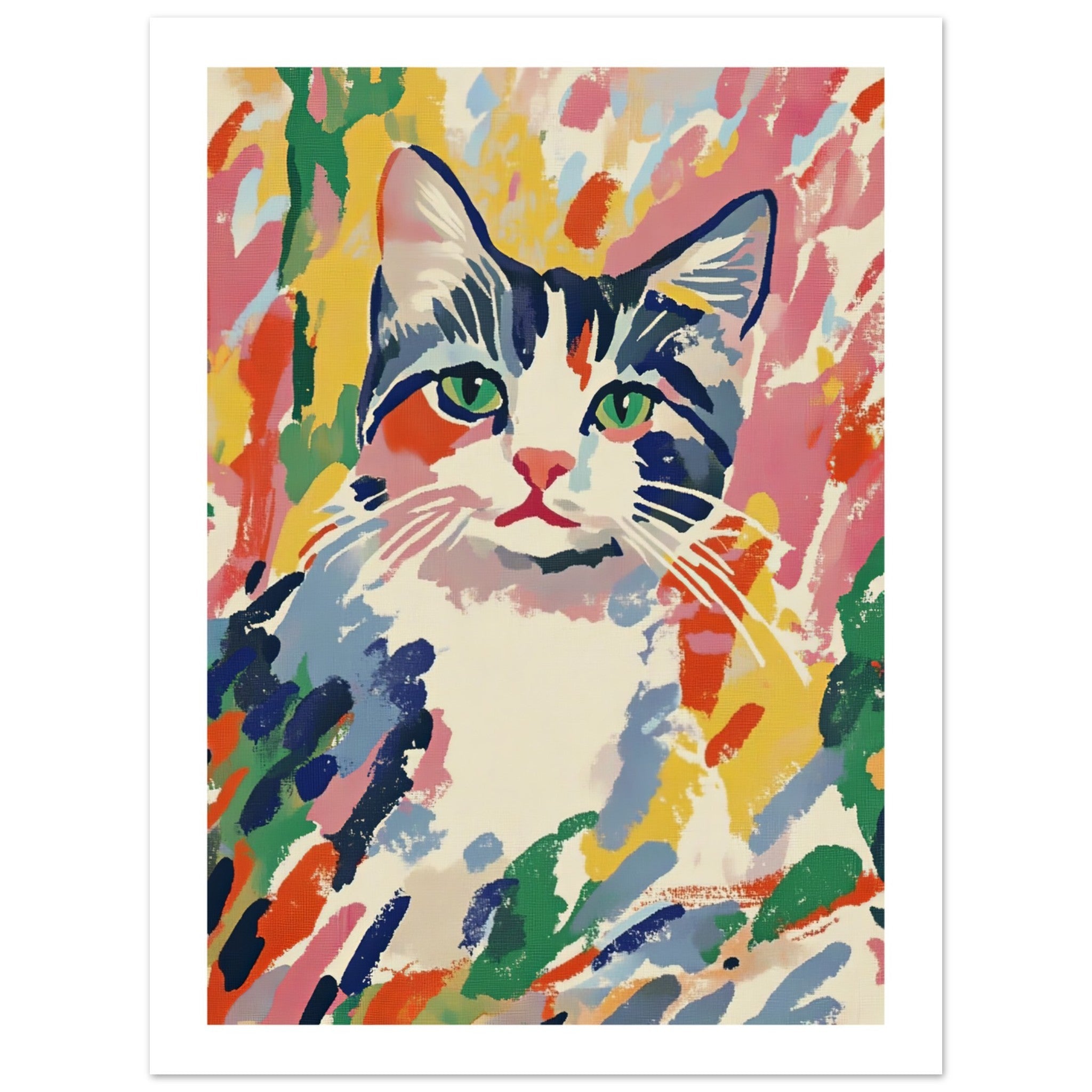 American Bobtail Cat Inspired by Matisse 2