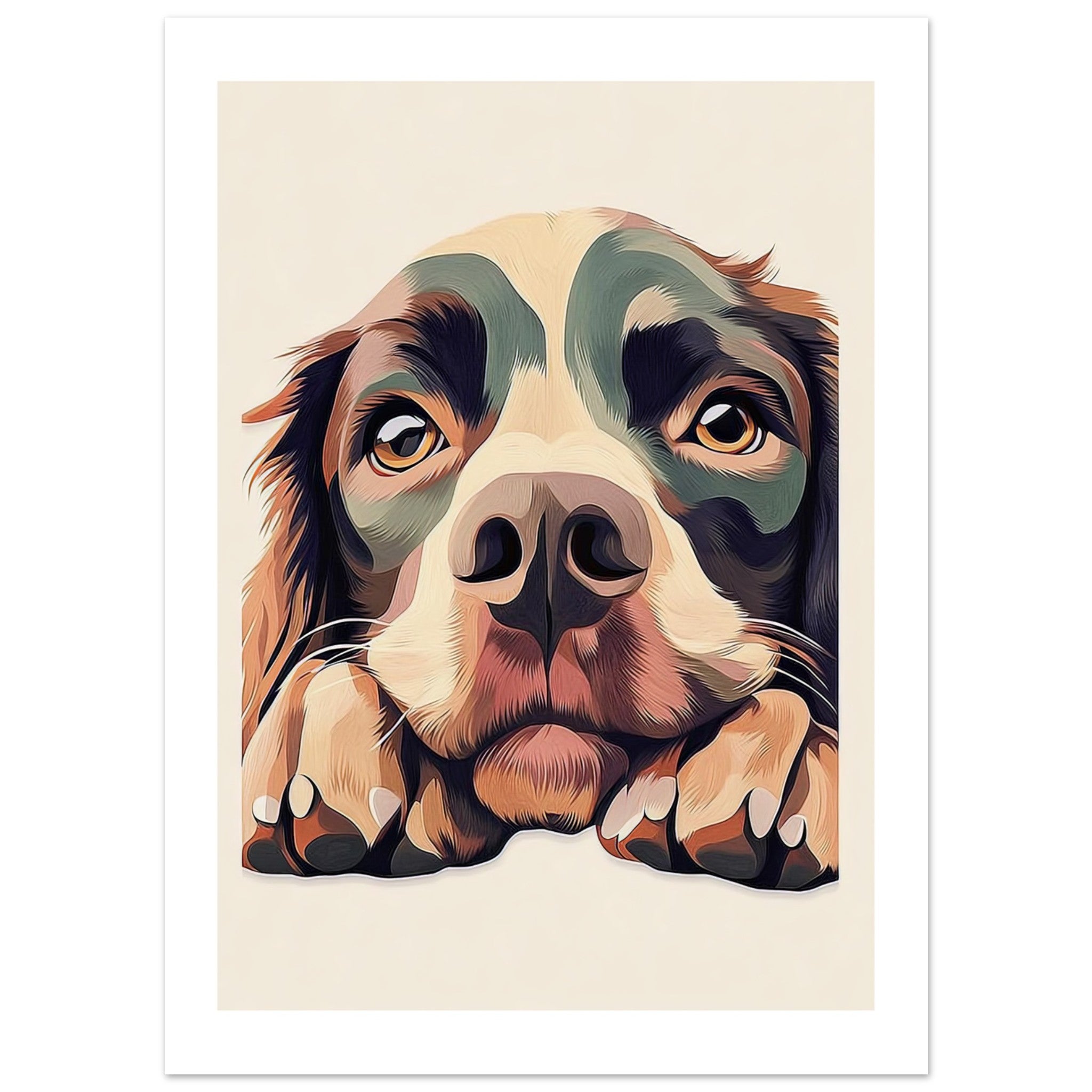 Boykin Spaniel Dog Relaxing Pastel Colored