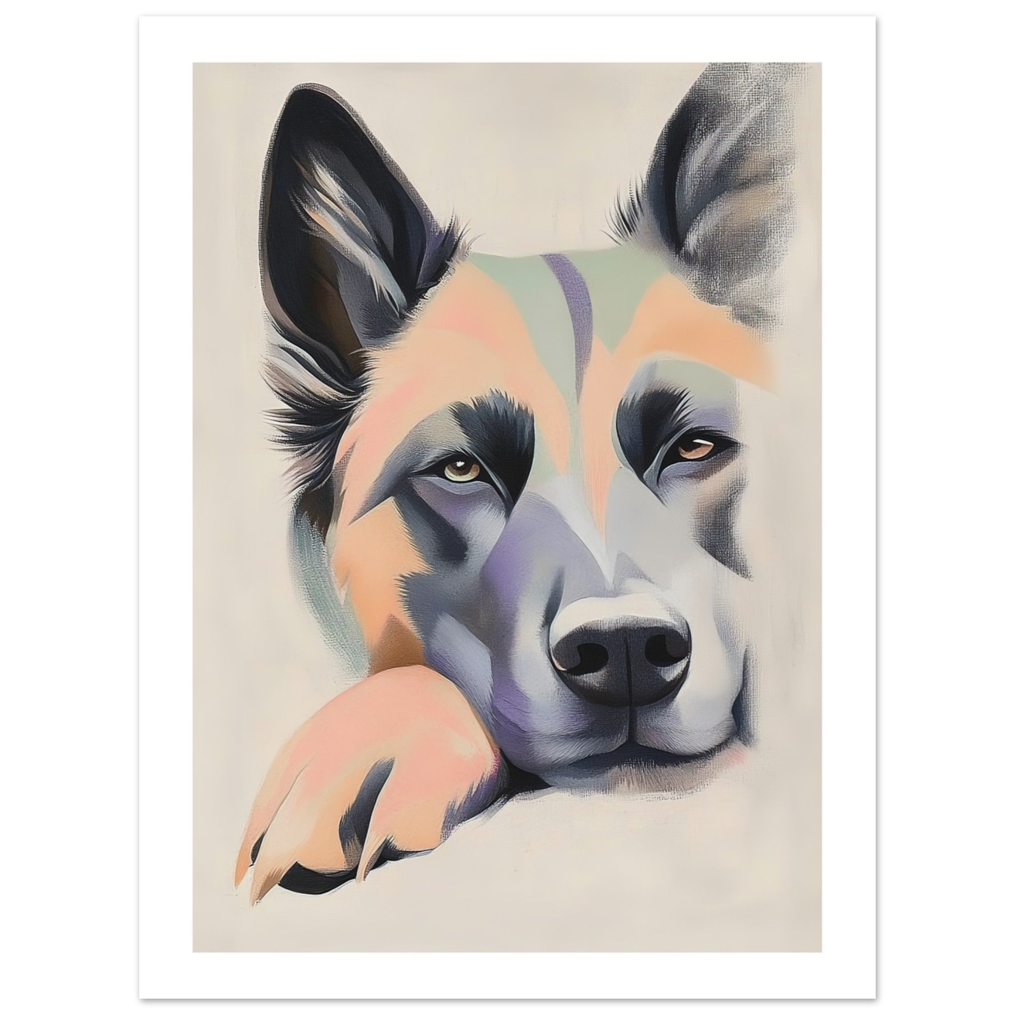 Belgian Tervuren Dog Relaxing Pastel Colored 1