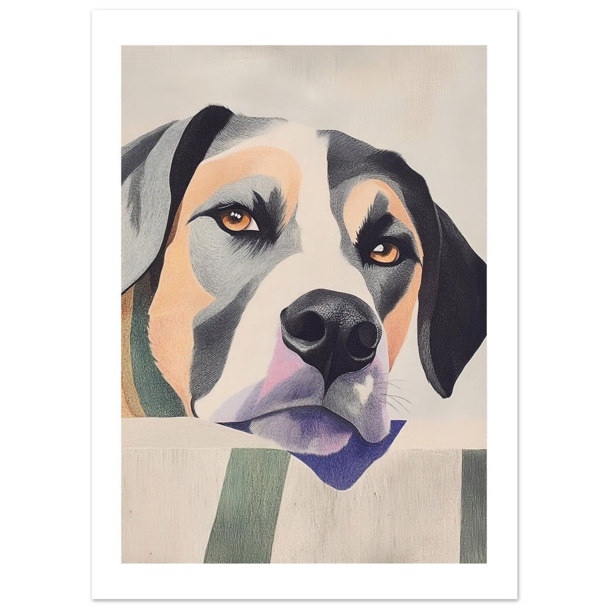 Anatolian Shepherd Dog Relaxing Pastel Colored