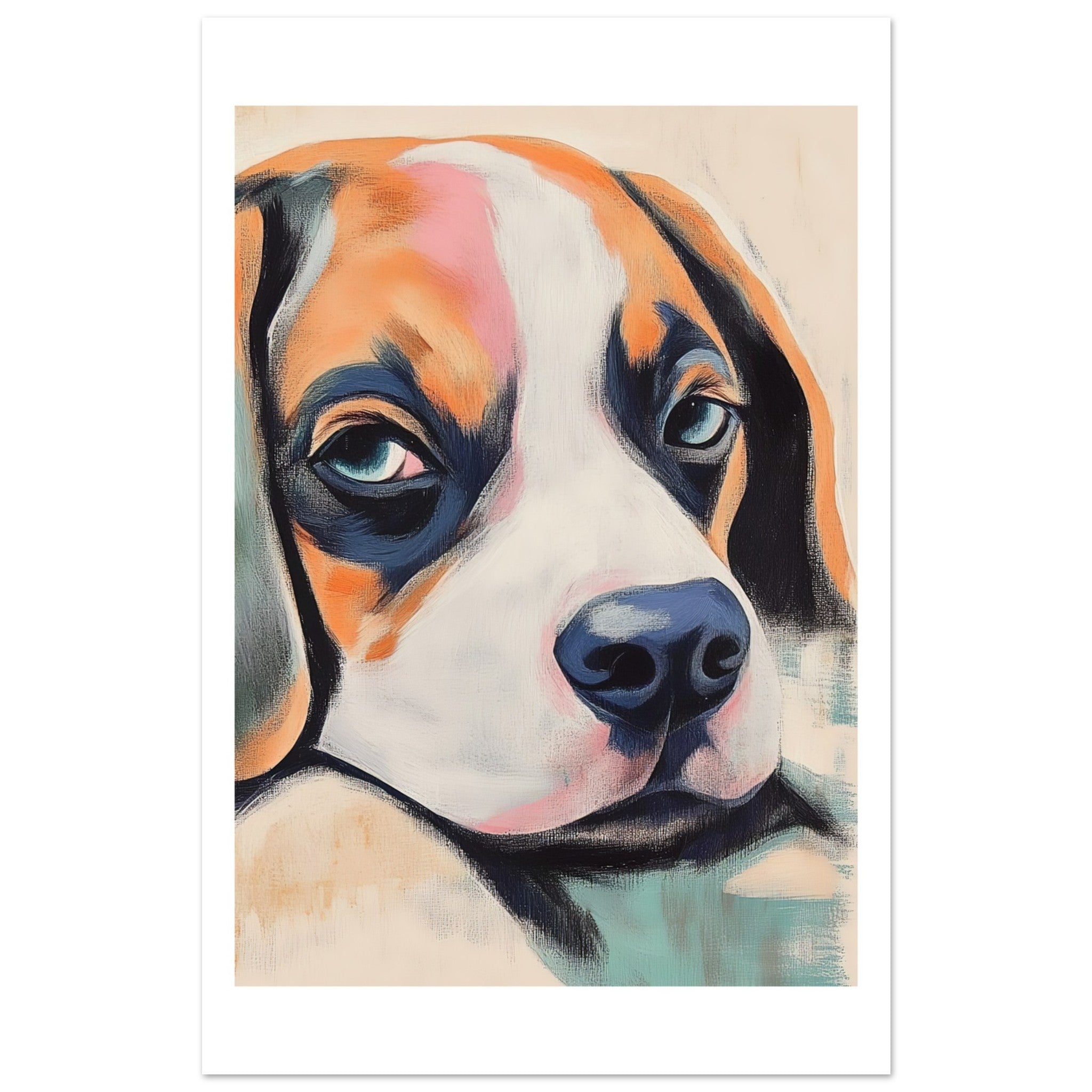 Beagle Dog Relaxing Pastel Colored