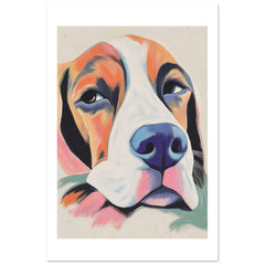 Basset Hound Dog Relaxing Pastel Colored