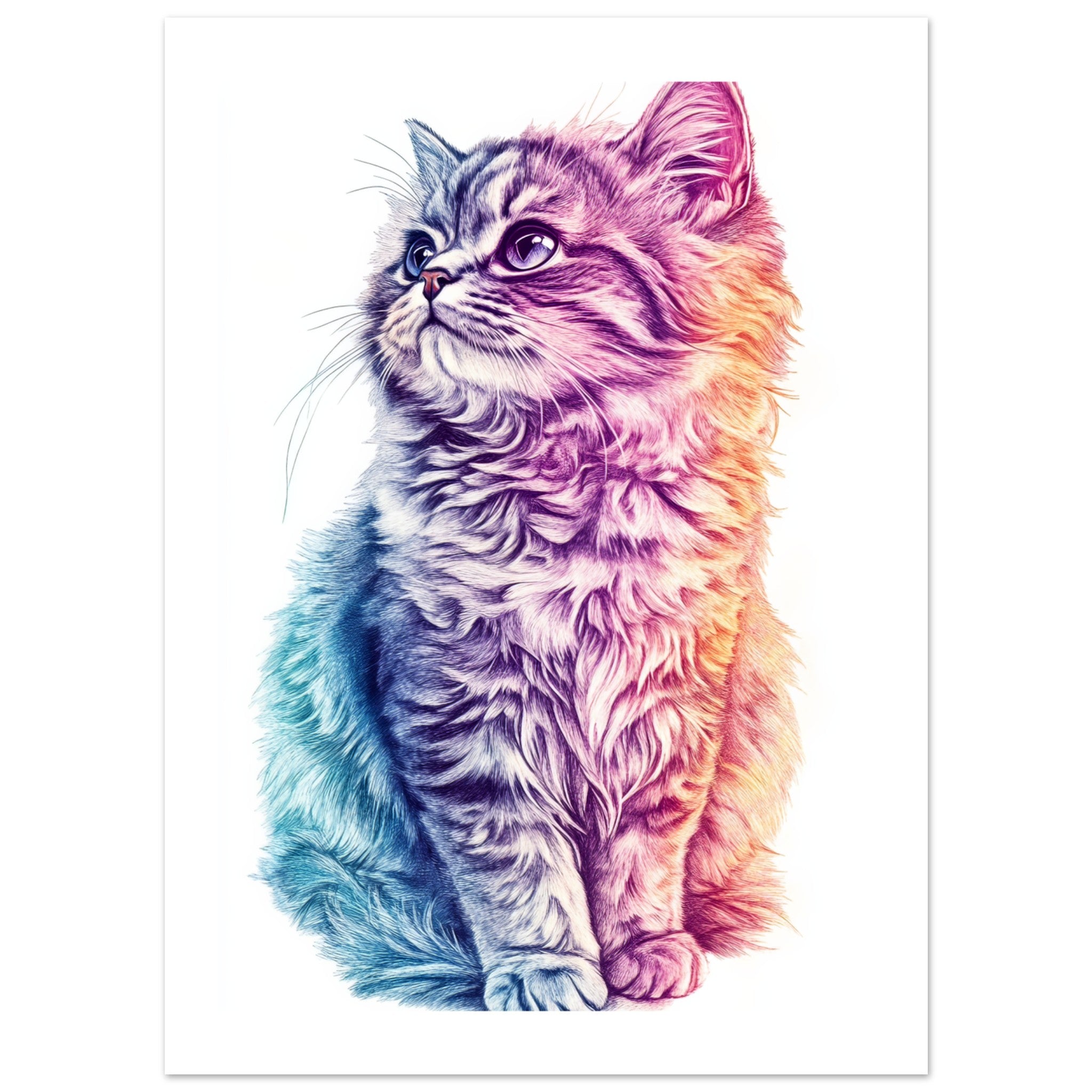 American Curl Cat Painted With Tone Pen 2