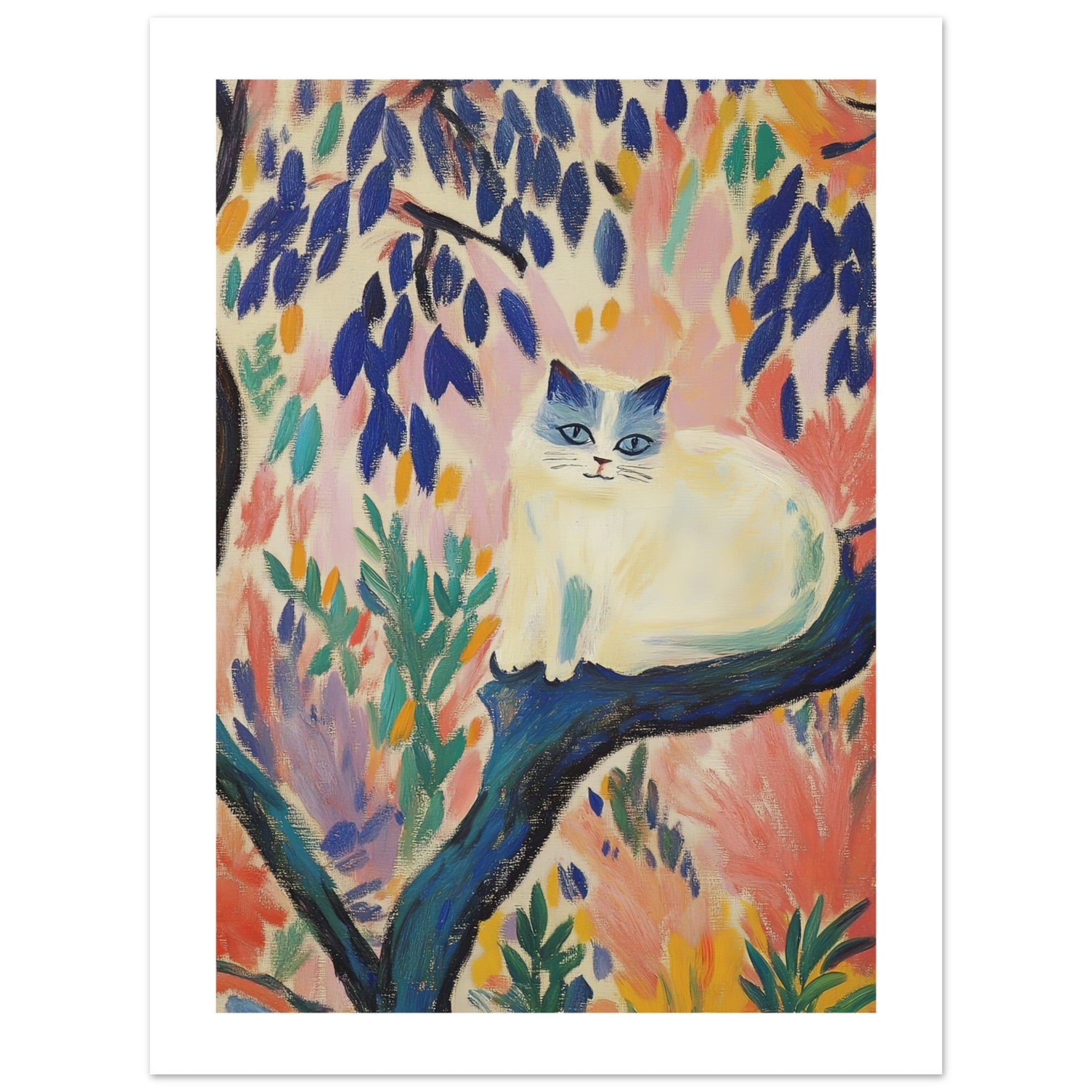 Birman Cat Inspired by Matisse