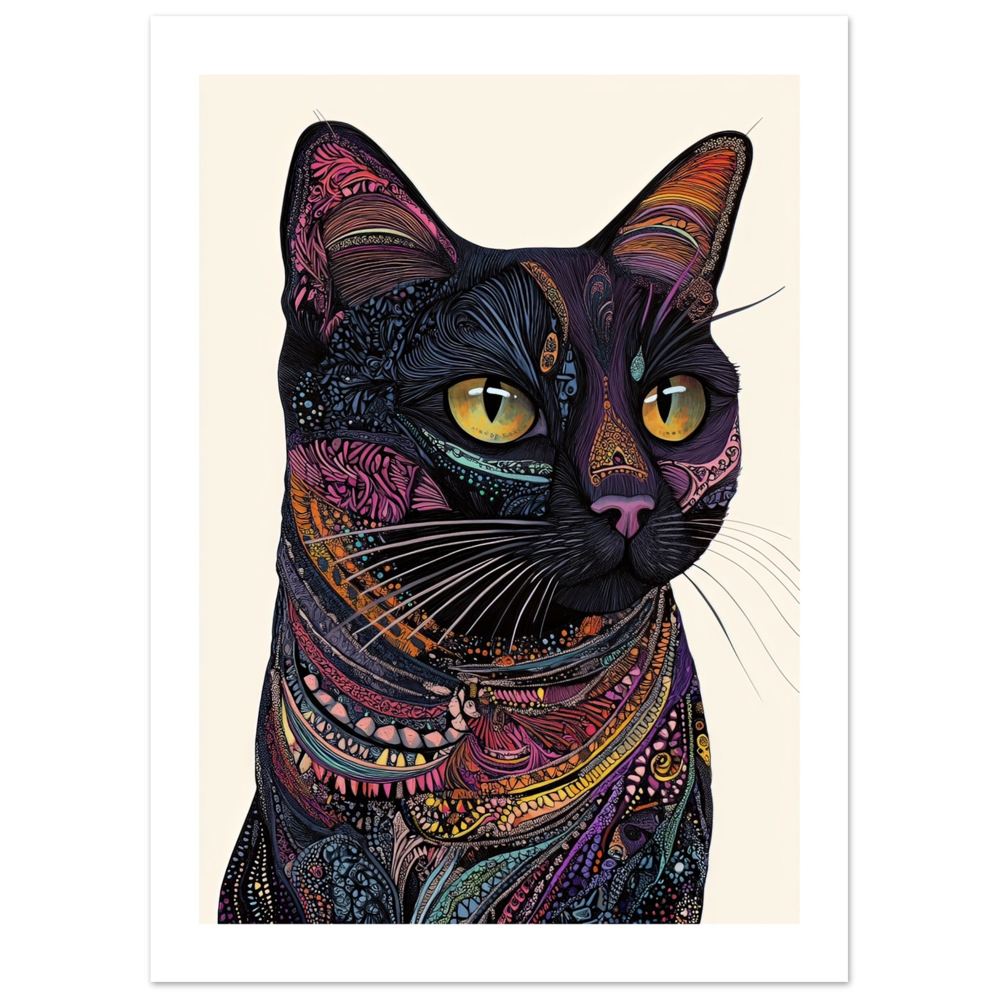 Bombay Cat Painted With Tone Pen 4