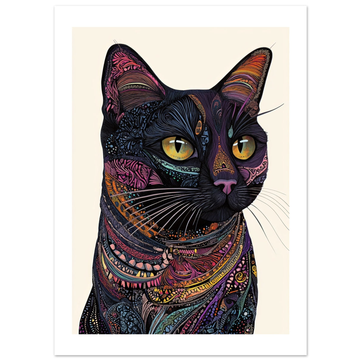 Bombay Cat Painted With Tone Pen 4
