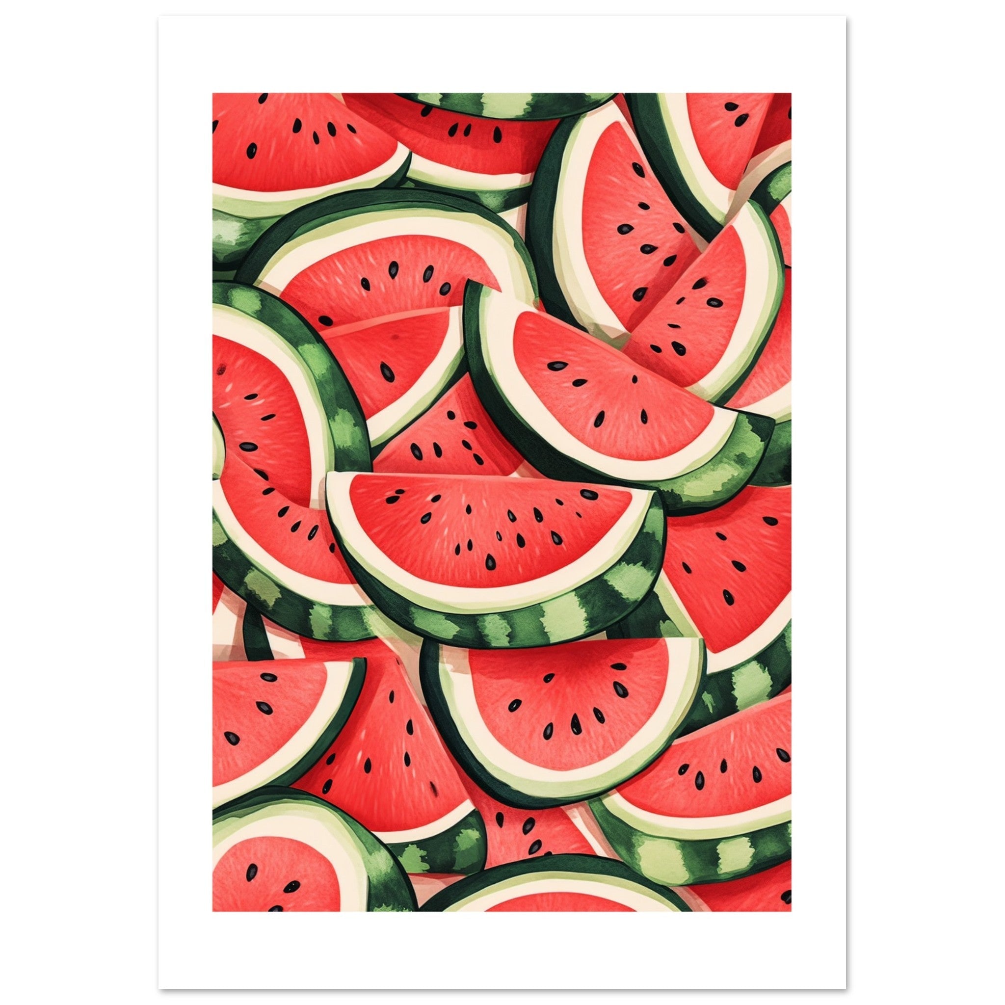 A pattern of Watermelon pieces