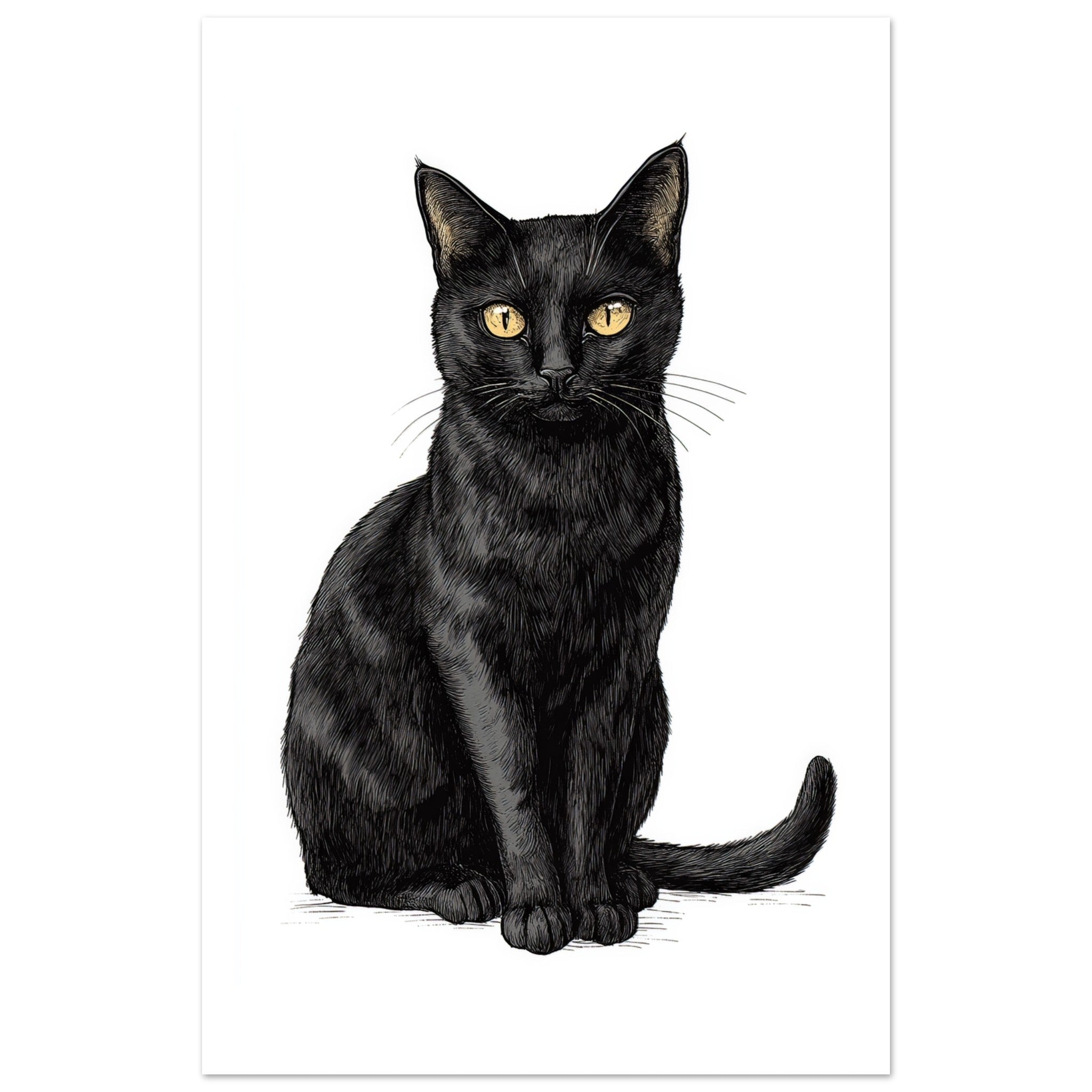 Bombay Cat Painted With Tone Pen