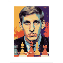 Bobby Fischer Poster Art Print // Wall-Art Of Famous Bobby Fischer